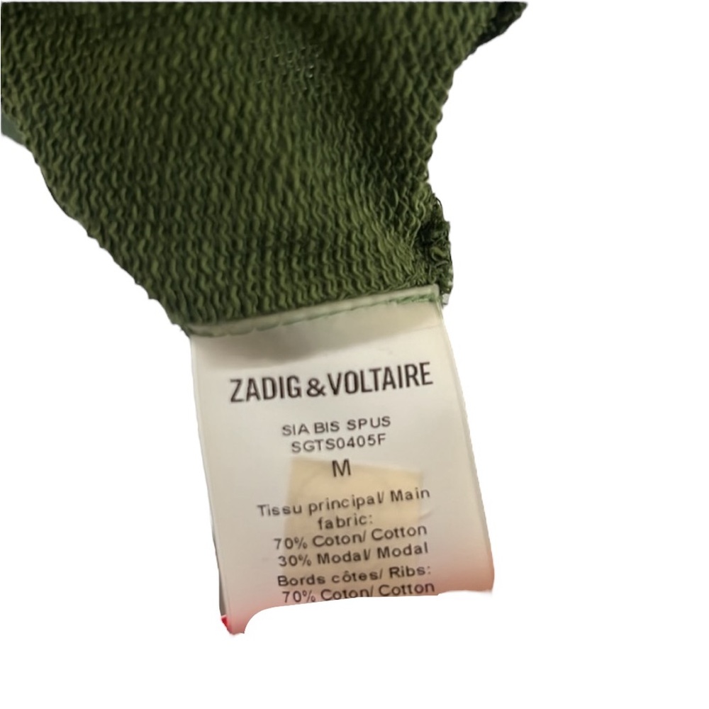 Zadig & Voltaire Hooded Sleeveless Rock & Roll Olive Dress Distressed Medium - Picture 5 of 13
